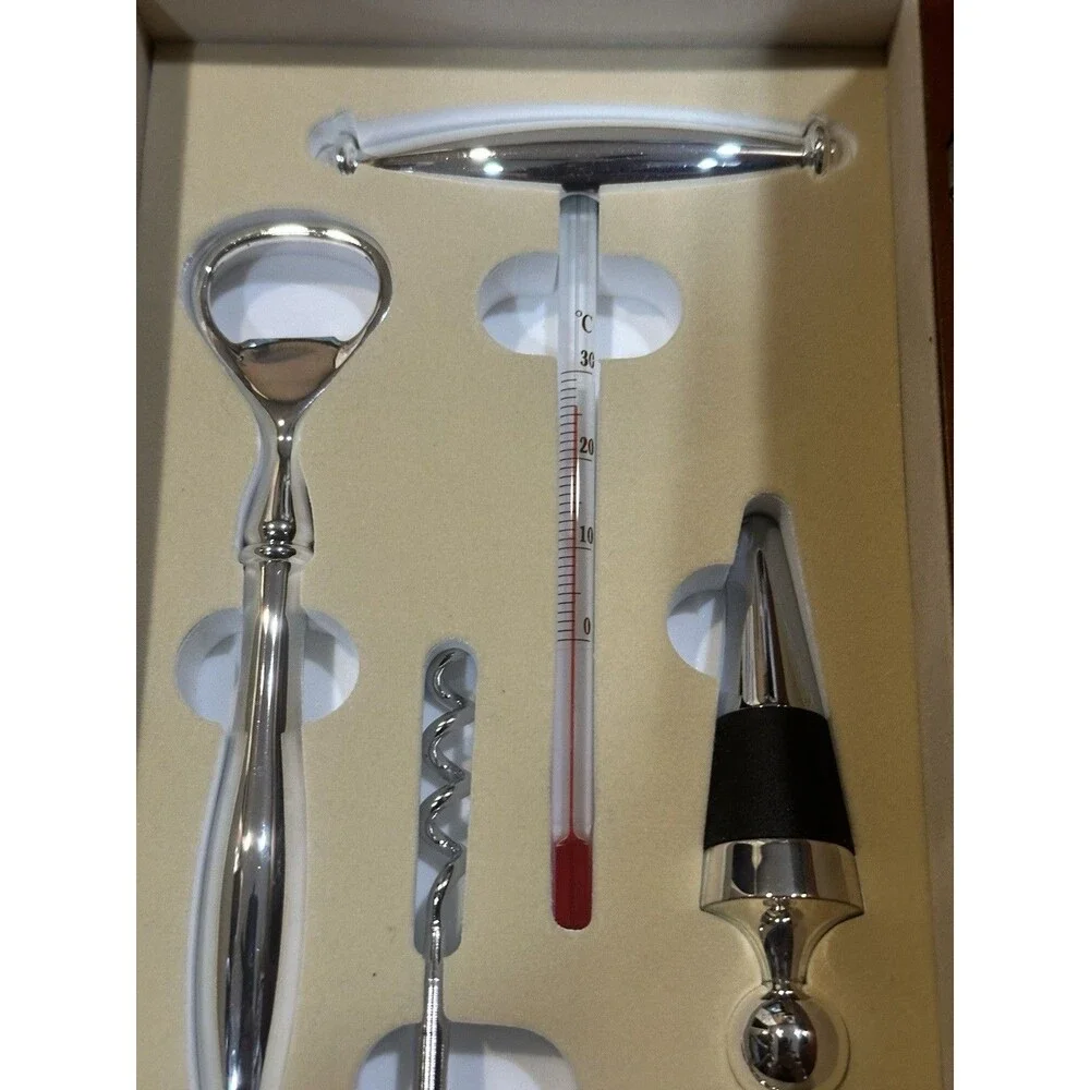 Vintage 1990’s Toll Brothers Home Builders Metal Barware Bar Tool Set - NOS